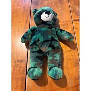 Build A Bear Camouflage Plush Teddy Bear Stuffed Animal Toy‎